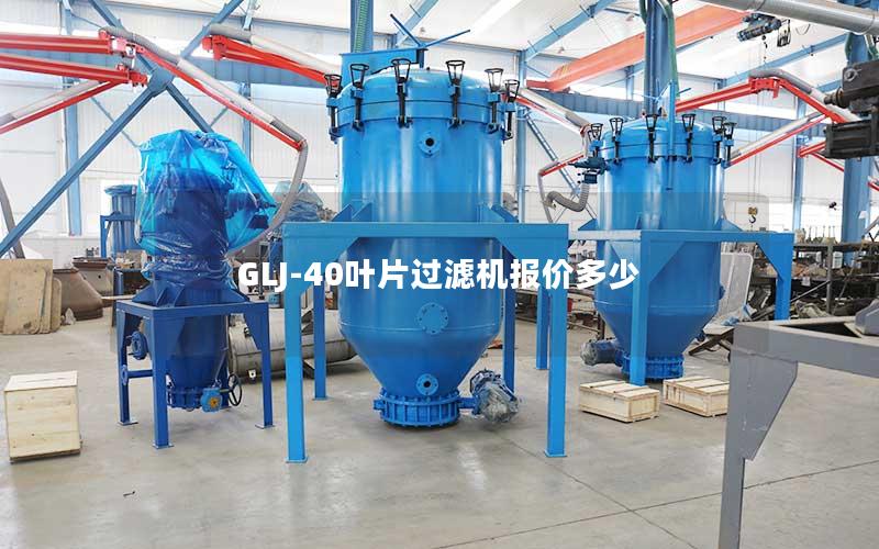 GLJ-40叶片过滤机报价多少 GLJ-40叶片过滤机报价多少