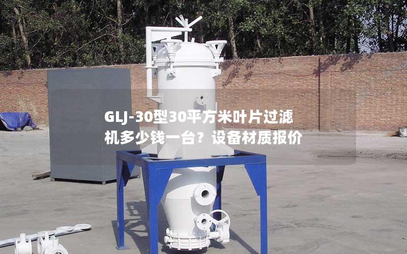 GLJ-30型30平方米叶片过滤机多少钱一台？设备材质报价