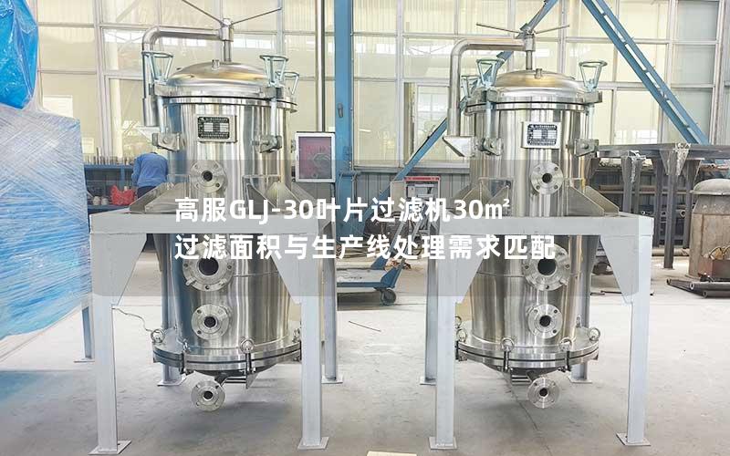 高服GLJ-30叶片过滤机30㎡过滤面积与生产线处理需求匹配 高服GLJ-30叶片过滤机30㎡过滤面积与生产线处理需求匹配