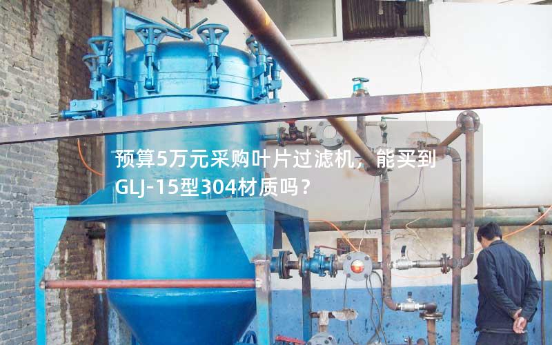 预算5万元采购叶片过滤机，能买到GLJ-15型304材质吗？