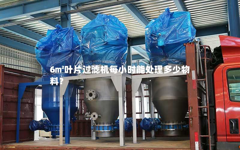 6㎡叶片过滤机每小时能处理多少物料？