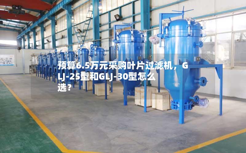 预算6.5万元采购叶片过滤机,GLJ-25型和GLJ-30型怎么选? 预算6.5万元采购叶片过滤机,GLJ-25型和GLJ-30型怎么选?