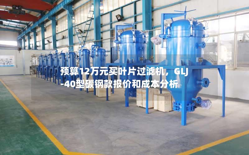 预算12万元买叶片过滤机，GLJ-40型碳钢款报价和成本分析