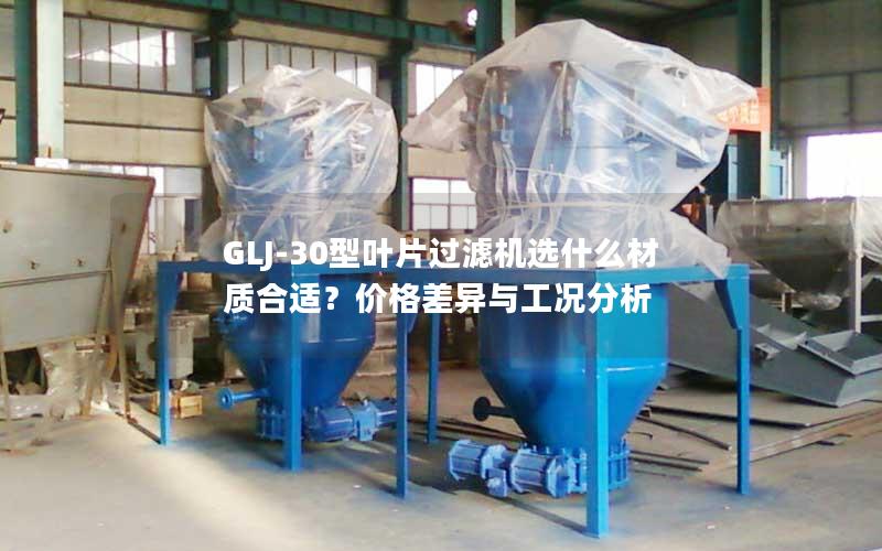 GLJ-30型叶片过滤机选什么材质合适？价格差异与工况分析