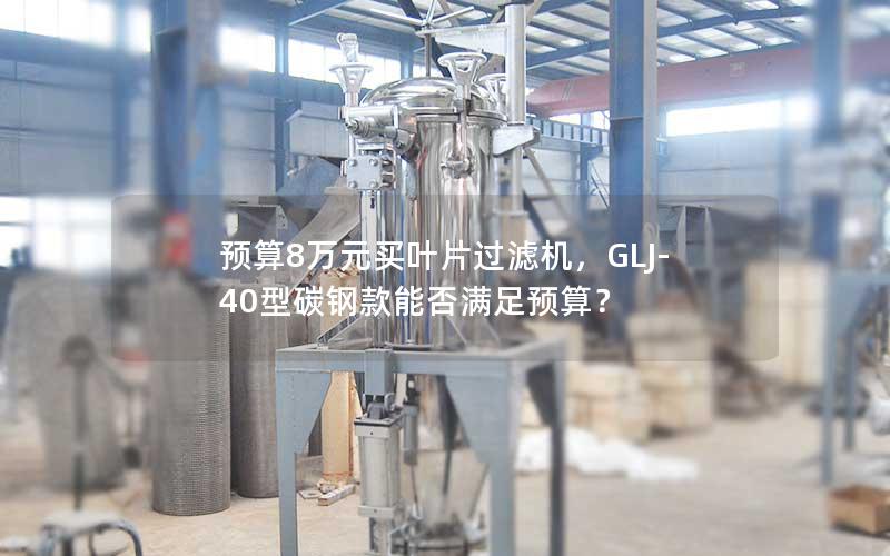 预算8万元买叶片过滤机,GLJ-40型碳钢款能否满足预算? 预算8万元买叶片过滤机,GLJ-40型碳钢款能否满足预算?